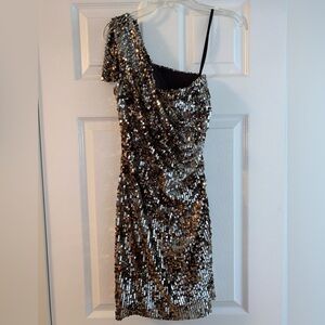Glamorous One-Shoulder Sequin Dress
